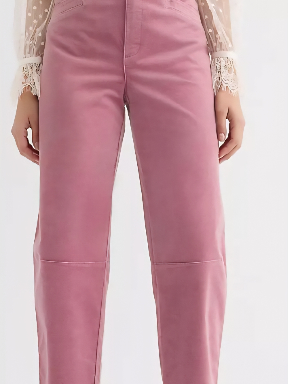 LOFT Rose Pink High-Waist Straight Leg Pants
